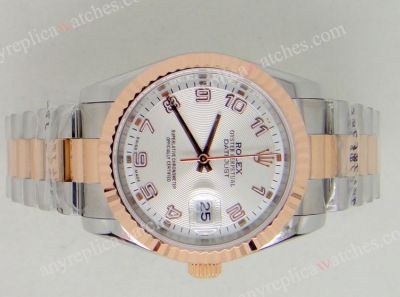 Rolex Datejust Replica Watch 2-T Rose Gold President Band/ Arabic Face
